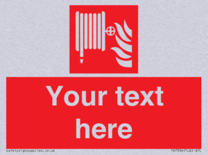 Custom Fire hose reel Sign